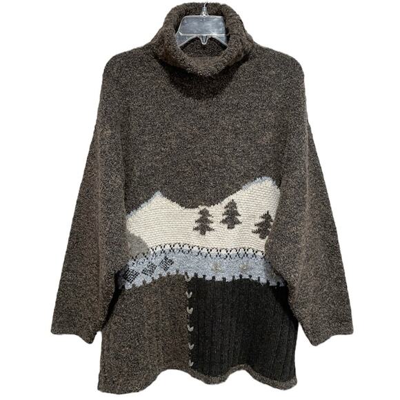 VTG Giesswein Womens Winter Wool Knit Sweater Size 12 Oversized Mohair Alpaca - Picture 1 of 6